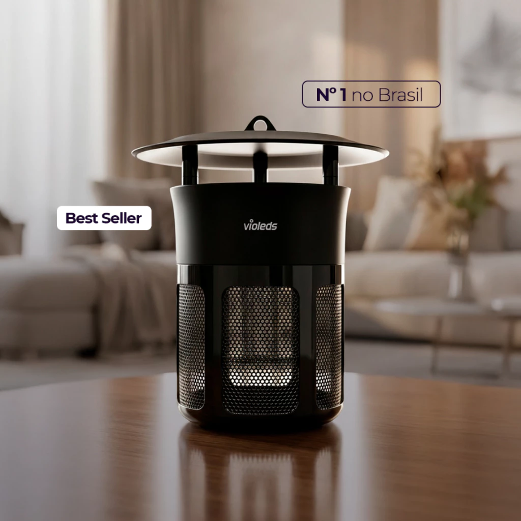 Armadilha Eletrica Anti Mosquito Ultravioleta Violeds Pega Pernilongo e Insetos - Imagem 2